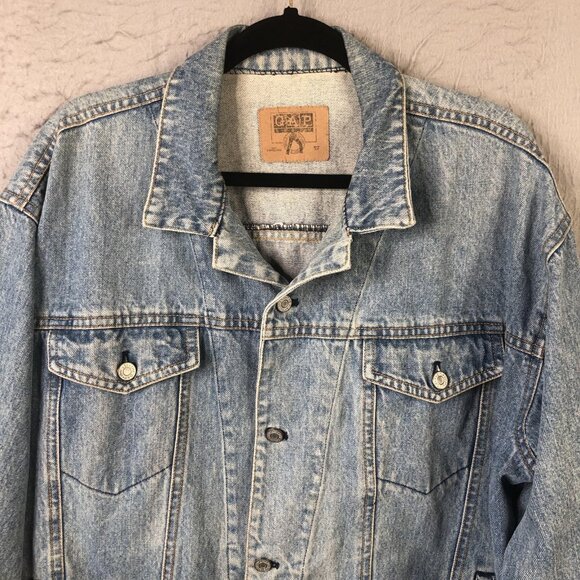 Vintage GAP Denim Jacket Mens Extra Large Blue Light Wash Trucker Classic 90s - Picture 6 of 16
